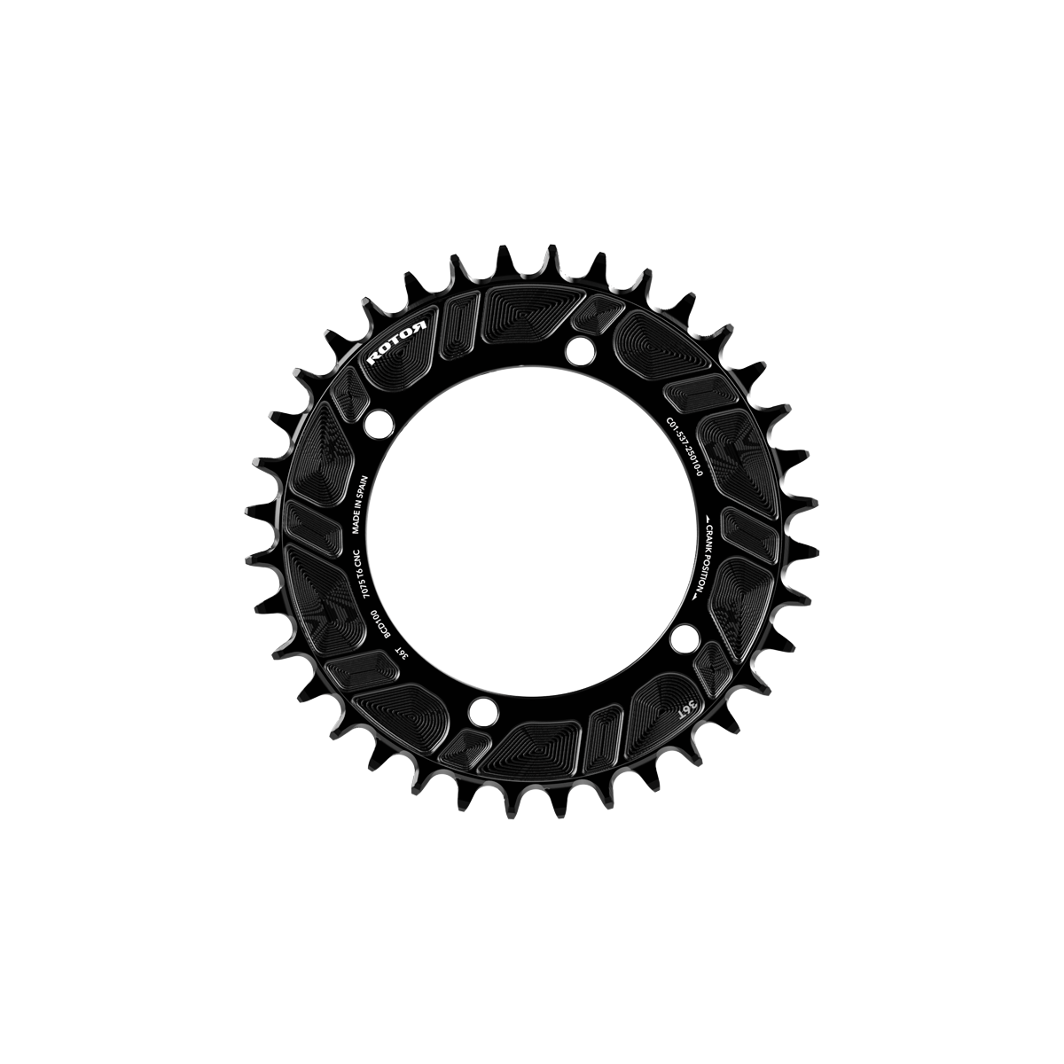 ROUND RING MTB BCD 100X4 34T BLACK