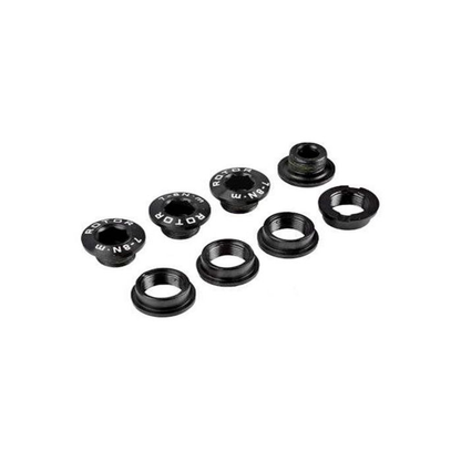 ROAD 1X BOLT SET - 4 BOLTS/4 NUTS - BLACK