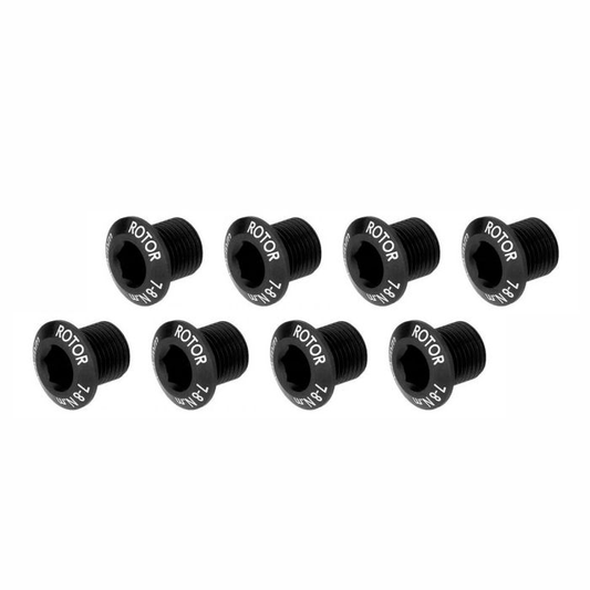 2X GRAVEL 110/80x4 BOLT SET - 8 BOLTS STEEL BLACK