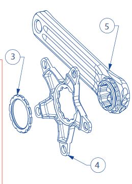 CRANKARM 3DPLUS RIGHT ARM 170MM