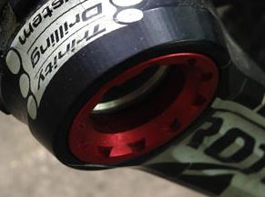 CRANK BOLT 3D+ NON DRIVE SIDE ALLOY RED