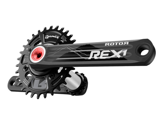CRANKSET REX 1.1 MTB BCD76 175mm BLACK